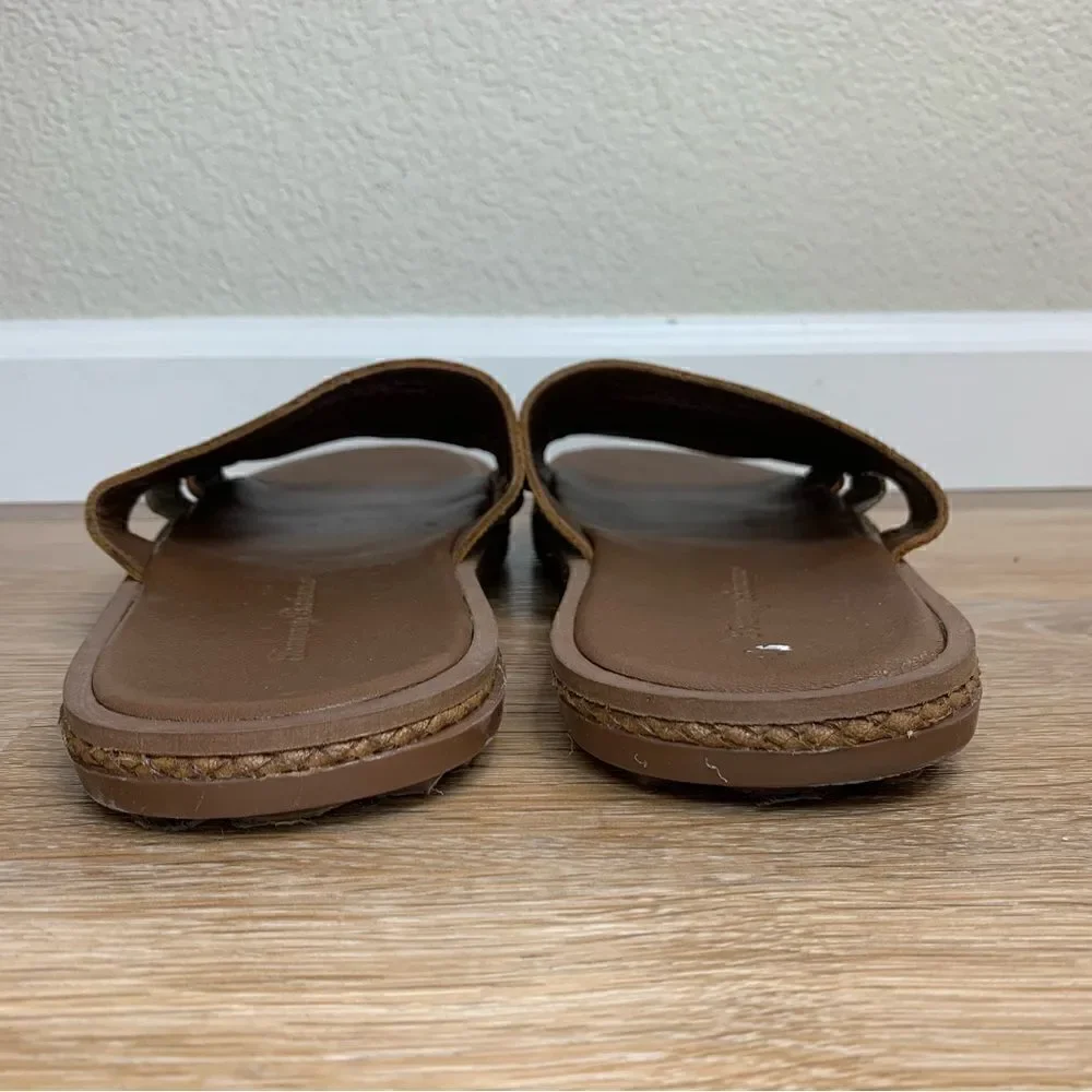 Tommy Bahama Ruggero Men’s Leather Slide Brown Sandals